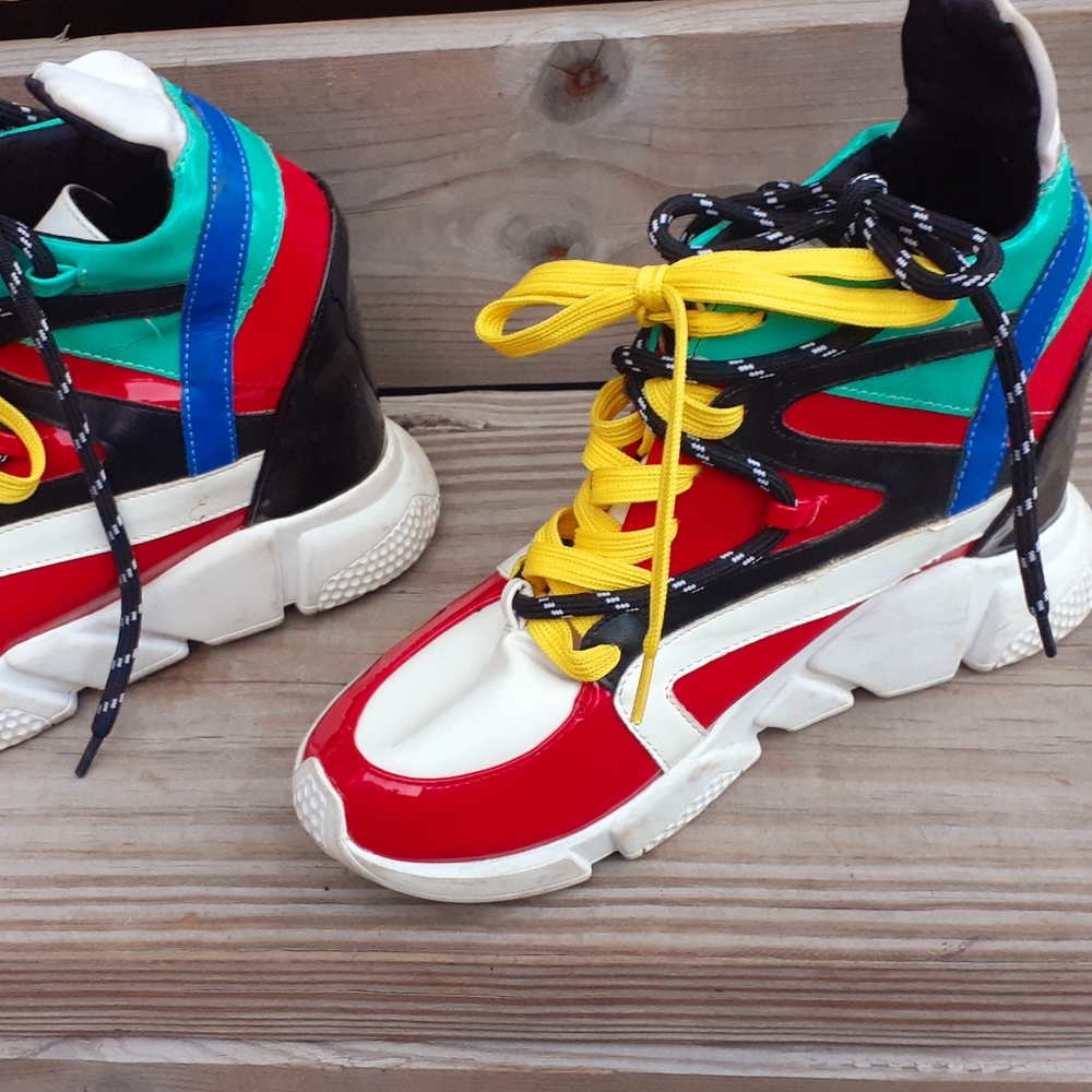 Fashion Wedge Sneakers sz 8